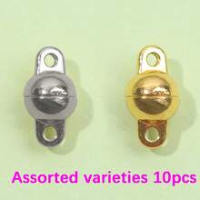 2/4/10 Pieces Locking Magnetic Jewelry Clasps Round Magnetic Lobster Clasps Locking Closures Bracelet Necklace Clasps Extender For Jewelry Bracelet Necklace Making