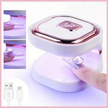 OBOVAY Mini Nail Lamp, USB Gel Nail Polish Curing Light, Portable Nail Dryer, Manicure Tool, Holiday Gift, Christmas Gift - Pink - View 2