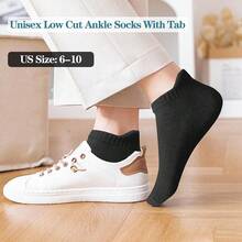 Ankle Socks For Women And Men Heel Tab Athletic Socks Running Athletic Low Cut Tab Socks Sports No Show Sock 6 Pairs{"Color_name":"Mixed"} - Mixed - 查看 3
