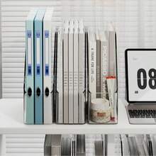 1 Piece Transparent Acrylic Bookshelf - Waterproof, Rectangular Storage Organizer For Notebooks, A4 Paper, Envelopes, Documents And Magazines - Perfect For Home And Office Organization, Office Organization Modern Bookshelf Durable Plastic, Book Storage Organizer Minor Flaws But Does Not Affect Use