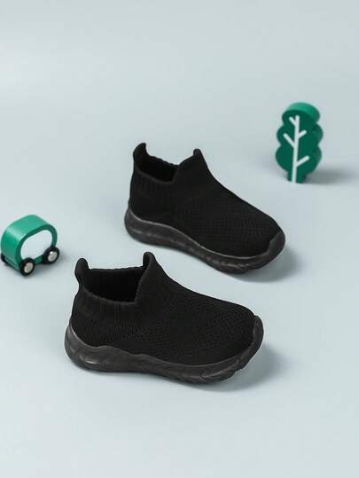 1 Paar Kinder Sneaker mit niedrigem Schaft, Frühling/Herbst, Obermaterial aus Mesh-Gewebe, elastisches Material geeignet für alle Fußformen, Schlupfeinstieg, weicher & bequemer Futter, stoßabsorbierend & langanhaltend Laufsohle, geeignet für den täglichen Lässig-Trag