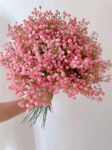 3 piezas de Flores artificiales de Gypsophila rosa - Ramo de Flor de Bebé a granel con múltiples ramas para decoración de bodas, centros de mesa para despedida de soltera, arreglos florales DIY, decoración de mesa del hogar, relleno de jarrones, regalo del Día de San Valentín, decoración de fiesta de jardín, perfecta para decoración navideña, suministros para fiestas de Navidad y Año Nuevo - Rosa - Ver 5