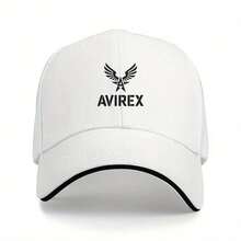 1pc AVIREX Adjustable Baseball Cap With Winged Logo - Lightweight Polyester, Machine Washable, Unisex Casual Hat For Men & Women, Black With White Lettering, Perfect For Christmas, Easter, Thanksgiving, Casual Headwear| Stylish Headgear| Durable Headwear - 白色 - 查看 13