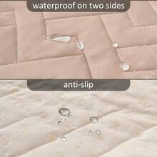 - Funda impermeable para cama, funda para perro, mascotas, tapete para gato, antideslizante, para sof, silla, cama, reclinable, protector de muebles - 40 x 50 pulgadas (paquete de 1) + beige - Ver 4