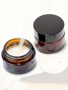 1/5/10 buc borcane cosmetice din sticlă chihlimbar cu capace, recipiente reîncărcabile de dimensiuni de călătorie pentru creme și loțiuni, sticle portabile rezistente la lumină pentru depozitarea cremei de ochi/cremei de față, recipient gol etanș, borcan cosmetic reîncărcabil, borcan rotund sigilat, potrivit pentru depozitarea cremei de față, loțiunii, pudrei de talc, loțiunii de corp, fondului de ten