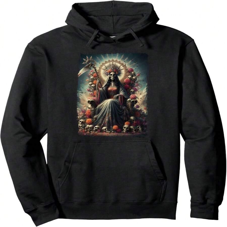 La Santa Muerte Saint Death Pullover Hoodie - Black 3 - View 1