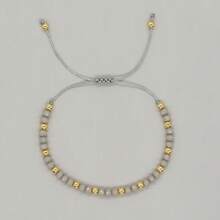 1 pieza/Bohemio/Nuevo Chino/Pulsera con cuentas de cristal y doradas, Pulsera de la suerte/Representa dinero y prosperidad, Adecuado tanto para hombres como para mujeres, Apropiado para diversas ocasiones, Regalo para amigos y familiares