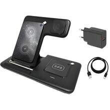 Cargador inalámbrico de carga rápida de calidad 2025 Cargador inalámbrico portátil para viajes Estación de carga con adaptador de 18W, Soporte plegable magnético 3 en 1 para teléfonos móviles, Compatible con iPhone 17 16 15 14 13 12 11 Pro Max Mini Plus X XR XS Max SE 8 Plus, Compatible con Apple Watch 10-1, 4/3/2/Pro, Regalo de San Valentín para viajes - Multicolor - Ver 10