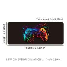 游戏手柄鼠标垫，游戏手柄电脑游戏键盘垫，大型办公桌垫，带缝边和防滑功能，办公桌配件，办公用品，办公桌配件，鼠标垫，办公桌鼠标垫 - 炫彩遊戲機 - 查看 13