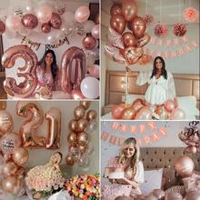 TendenciaGlobos de Cumpleãnos Oro Rosa,45 PCS Combinación de Globo de Papel Aluminio Oro Rosa,Decoración Pared Fondo de Fiesta,Guirnalda de Globos Confeti,Decoración Perfecta para BodaCalidad premium - 1 - Ver 6