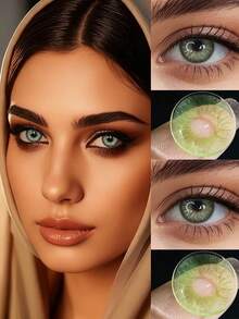 Lalens Lalens Rückkehr zur Schule Kontaktlinsen Meta Kollektion Jahresverwendung farbige Kontaktlinsen 1 Paar graue & weiße Kontaktlinsen, um die Augen natürlich zu vergrößern und für Augen-Make-ups Kontaktlinsen Schönheit Pupillen Kosmetik Weiche Linse Halloween Kostüm Cosplay