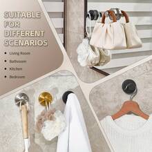 Crochet en acier inoxydable 304 avec ventouse puissante, convenant pour les salles de bain et les cuisines, utilisant la technologie du vide pour les crochets muraux, avec une capacité de charge de 6,8 kilogrammes, convenant aux surfaces lisses comme le verre, les miroirs et les carreaux, étanche et anti-rouille.