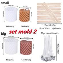 Ensemble de moules géométriques multicolores pour la coulée de résine. Moules en silicone en forme de cube, pilier et carré pour la fabrication de bougies parfumées en cire de soja, savon DIY