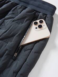 1 buc pantaloni de trening termici pentru femei, impermeabili și caldi, pentru iarnă - Gri inchis - Vizualizare 8