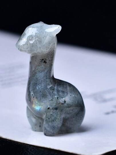 CUPIDCRYSTAL Exquisite Natural Crystal Carving Alpaca, Unique Design, Healing Crystal, Stones Containing Energy, Energy Healing Meditation Stone, Perfect For Home Decor & Gift Giving, For Pocket Decoration, For Holiday Gift, From The Brand CUPIDCRYSTAL