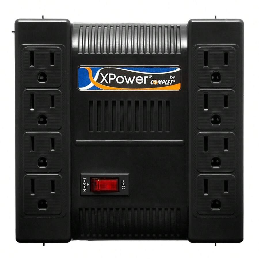 Regulador de Voltaje COMPLET XPower 1300VA | Protección total para tus equipos electrónicos Diseñado para casa, oficina y negocio | El regulador COMPLET XPower mantiene estable el flujo de energía y protege contra picos de voltaje, apagones y variaciones eléctricas. - Negro - Ver 1