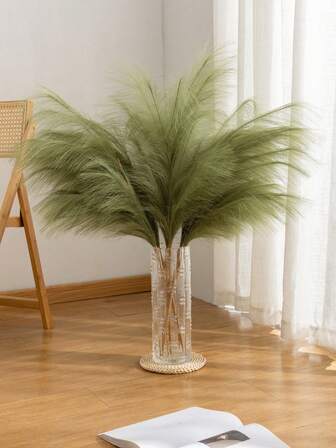 1Pc-3.28FT Artificial Pampas Grass Decoration, Large Fluffy Artificial Pampas Grass Branches, Artificial Pompoms, Vase Fillers, Home Flower Arrangement For Floor Vase Home Flower Arrangement, Bohemian Reeds, Tall Fluffy Feathers, Flower Stems, Tall Fluffy Artificial Pampas Grass, Can Be Used As Floor Vase Fillers,Fall Decor,Autumn,Fake Plants Home Decor Christmas Decorations Room Decor Christmas