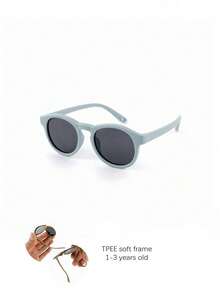 1 件儿童时尚眼镜，时尚轻便 TPEE 抗冲击男女休闲椭圆形时尚眼镜，适合 1-3 岁儿童的新款