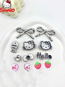 Sanrio Akcesoria do butów w stylu jaskiniowym, klamra do butów w kształcie krzyża DIY, odpinane akcesoria do butów, odpowiednie na sezon letni, zimowy, wiosenny i jesienny.