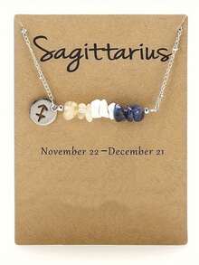 Aries,Taurus,Gemini,Cancer,Leo,Virgo,Libra,Scorpio,Sagittarius,Capricorn,Aquarius,Pisces,Constellation Crystal Necklace  Suitable For Halloween, Christmas, Thanksgiving, New Year Gift - 十二星座 - 查看 16