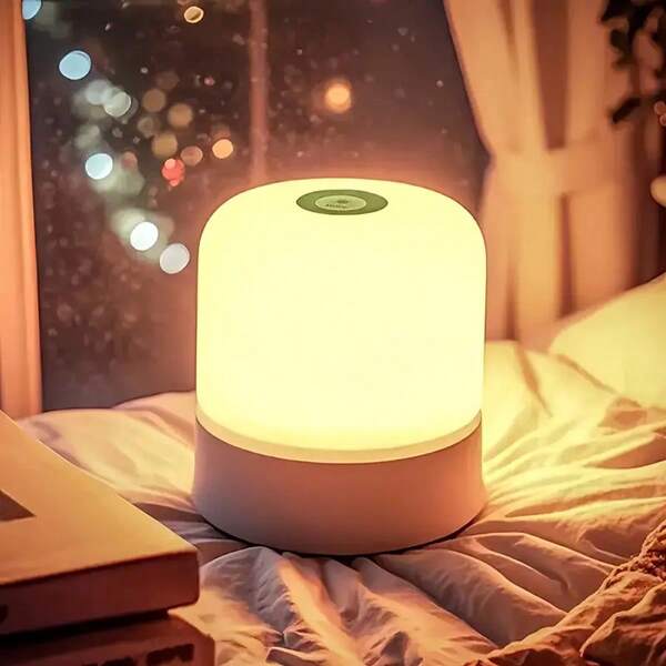 2025 Best Seller: Touch Bedside Lamp, Dimmable Table Lamp, 3-Color Warm White LED Light, USB Charging, Portable Touch Night Light, Mini Nightlight, Gift, Suitable For Bedroom, Living Room And Desk Decor