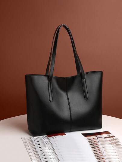 Bolso de mujer de tamaño mediano de 32 cm * 25 cm * 14 cm de piel sintética (PU) con asa superior