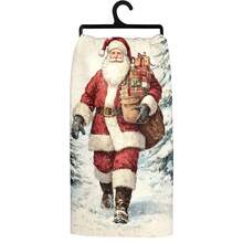 2pcs/100pcs Santa Claus With Gifts Pattern Kitchen Towels And Dishcloths, Suitable For Interior Decoration In Restaurants, Kitchens And Bathrooms, Party Decoration, Festival Gifts, As A Gift