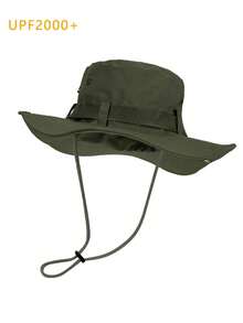 meetsunny 1 件男女款防晒渔夫帽速干可折叠宽边帽透气防紫外线牛仔风格 Boonie 渔夫帽 UPF 2000+ 适合徒步钓鱼海滩