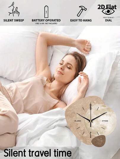 1pc 12inch/16inch Moderne Minimalist Creative Planet Art ation Wand Clock, Super Quiet Quartz Movement, No Ticking Sound, Room ation, Home Living Bedroom Classroom Kitchen Office Cafe Restaurant Ho Dormitory Hotel Apartment Klok Painting view 7