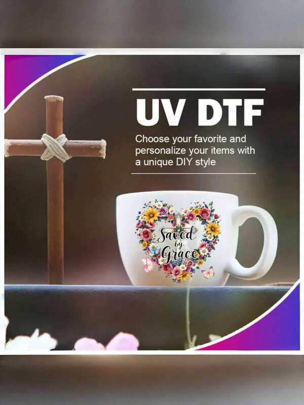 1pc Customized UV DTF Sticker, Customized Micro-Label Holiday Gift Sticker, Wedding Birthday Sticker, Personalized Birthday Sticker, Various Sizes, Personalized Label Logo Christmas Halloween Gift