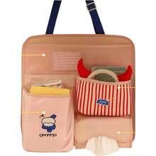 1PC Car Seat Back Storage Bag Hanging Multifunctional Storage Box For Interior Rear Decoration Purposes - Premium Car Organizer With Hidden Compartments, Fabric, Easy Install, No-Slip Back, Space-Saving Backseat Organizer For Toys, Snacks, Tablets, Wipes, Cables, And Small Gadgets; Ideal Vehicle Interior Decor, Road Trip Essential, Family Friendly, Keeps Seats Clean And Tidy, Enhances Accessibility And Rear Passenger Comfort - Multicolor - View 14