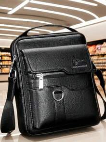 1个男士单肩斜挎包，新款PU皮革斜挎包，复古PU皮革竖款便携手提包，商务单肩包，情人节礼物，送给丈夫/男友的圣诞礼物，秋季复古包包，单肩包，迷你包，小包，办公包，斜挎包，侧包，学生必备新生活单品，时尚男士包包，男士小包，复古包，男士单肩包，男士收纳包，情人节礼物 - 彩色 - 查看 19