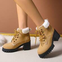 Botas de tobillo con ojetes metálicos y cordones de estilo punk, nuevas botas forradas térmicamente y sin forro para mujeres