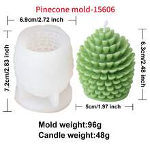 Molde de Vela de Pinha e Noz Grande de Silicone 3D, Molde de Sabão Aromático de Pinha, DIY Avelã, Noz, Gesso, Resina, Artesanato Doméstico, Presente de Festa