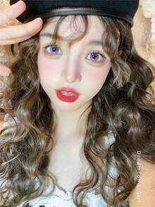 JeweLens 1 Cặp kính áp tròng màu, con ngươi lấp lánh, mặt nạ trang điểm cosplay làm đẹp mắt - Hồng - Xem 4