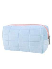 1 szt. Aksamitna kosmetyczka z zamkiem błyskawicznym, damska prosta torba podróżna z zamkiem błyskawicznym, torba plażowa, organizer, uchwyt na szminkę, przenośna kosmetyczka podróżna, duża kosmetyczka podróżna z zamkiem błyskawicznym, wielofunkcyjna torba do przechowywania, niezbędne rzeczy w podróży, niezbędne na rejs, niezbędne rzeczy w akademiku, akcesoria podróżne, akcesoria do domu, odpowiednia do organizacji domu i podróży na świeżym powietrzu, podróże służbowe, wakacje na plaży