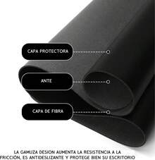 Timotech Tapete para Laptop Antideslizante, Alfombrilla para Ratón, Accesorios de Escritorio, Tapete para Laptop, Tapete Resistente al Agua, Alfombrilla Doble Cara () - Estándar - Ver 4