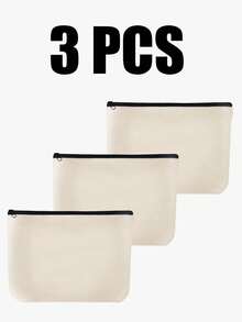 25~1 peça de bolsa de tecido em branco para faça você mesmo, nécessaire de viagem, bolsa para tela de pintura, bolsa de cosméticos de lona, bolsa para pintura, bolsa infantil, prática para trabalho, escola, estojo de lápis de viagem - Multicolorido - Ver 12