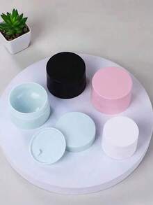 2 قطعة/مجموعة وعاء مكياج فارغ سعة 15-50 جرام، حاويات صغيرة قابلة لإعادة التعبئة، أوعية بلاستيكية بغطاء دائري للكريمات والسفر - متعدد الألوان - مشاهدة 1