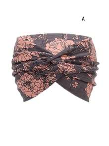 1 pieza Diadema ancha de estilo bohemio para mujer, turbante extra grande, diadema para hacer ejercicio, diadema de moda para yoga, accesorios para el cabello grueso y retorcido