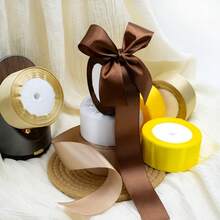 1 卷缎带手工蝴蝶结工艺品、婚礼圣诞装饰 DIY 卡片礼品包装