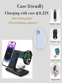 Cargador inalámbrico de carga rápida de calidad 2025 Cargador inalámbrico portátil para viajes Estación de carga con adaptador de 18W, Soporte plegable magnético 3 en 1 para teléfonos móviles, Compatible con iPhone 17 16 15 14 13 12 11 Pro Max Mini Plus X XR XS Max SE 8 Plus, Compatible con Apple Watch 10-1, 4/3/2/Pro, Regalo de San Valentín para viajes - Multicolor - Ver 8