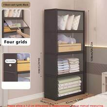 Black & White 2 Colors Available, Multi-Size Portable Covered Wardrobe Storage Organizer Rack, Dustproof Clothes Organizer, Multi-Tier Storage Rack For Bedroom - Covered Design, Suitable For Home And Rental Spaces, Bedroom Storage & Organization | Modern Wardrobe | Sturdy And Durable Structure, Wardrobe Storage And Organization - Multicolor - View 15