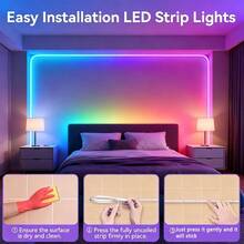 1卷1米~20米RGB LED灯带，USB供电，多色变色，带44键遥控器，适用于卧室、派对、家居装饰；RGB变色柔性LED灯带，电池供电，带红外24键遥控器，适用于卧室、桌面、家居、房间