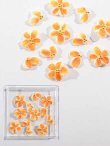 12Pcs 3D Handmade Flower Nail Charms, DIY Acrylic Nail Art Flower Petal Pendants, Carefully Carved With Acrylic Powder, Handcrafted Acrylic Powder Designs, Suitable For Women And Girls