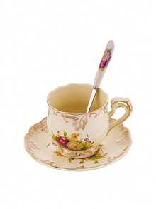 优雅欧式茶壶/咖啡壶，800ml/1.2L容量可选，瓷器材质，带过滤器，适合家庭聚会、万圣节、感恩节、万圣节礼物