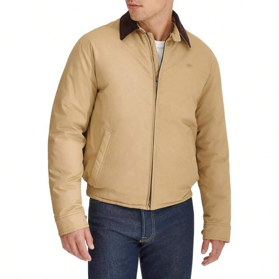 Cotton Twill Bomber With Padded Lining Chaqueta Hombre - inicial - Ver 1