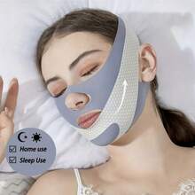 可重复使用的 V 形脸部和下颌线面膜 - 下巴面膜 - V 形脸部按摩器 - 美容面部带，女士礼物 - 彩色 - 查看 1