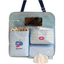 1PC Car Seat Back Storage Bag Hanging Multifunctional Storage Box For Interior Rear Decoration Purposes - Premium Car Organizer With Hidden Compartments, Fabric, Easy Install, No-Slip Back, Space-Saving Backseat Organizer For Toys, Snacks, Tablets, Wipes, Cables, And Small Gadgets; Ideal Vehicle Interior Decor, Road Trip Essential, Family Friendly, Keeps Seats Clean And Tidy, Enhances Accessibility And Rear Passenger Comfort - Multicolor - View 13