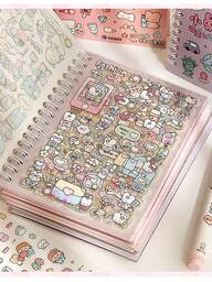 This Is A Cute DIY Sticker Book Containing Over 1000 Uncut Cute Sticker Materials, Including A Small Nose Sticker Book. Its Features Are Various Cute Patterns, Suitable For Cute Creative Planners To Use For Collage Labels, Junk Journals And Multi-Scene Creative Planning Decoration Accessories, Suitable For Scrapbook Supplies, Phone Cases, Christmas Gift Decorations